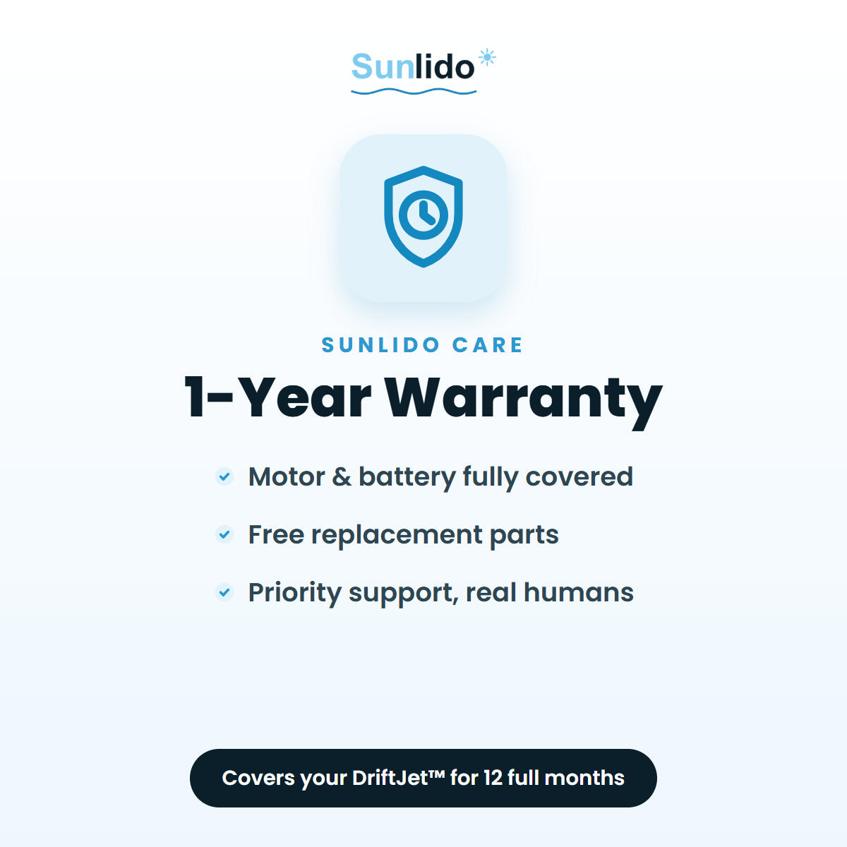 Sunlido Care 1-Year Warranty coverage