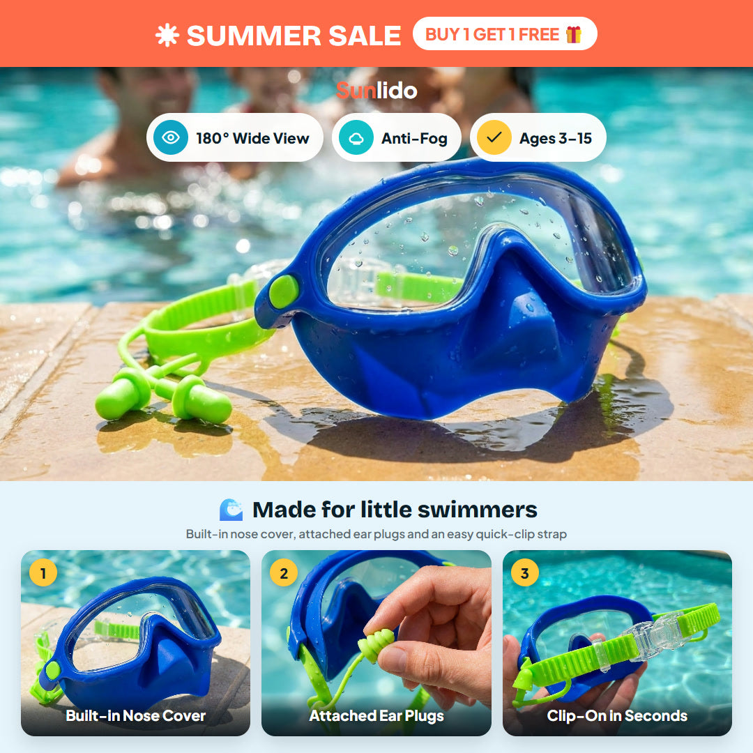 Sunlido nose-cover mask blue green