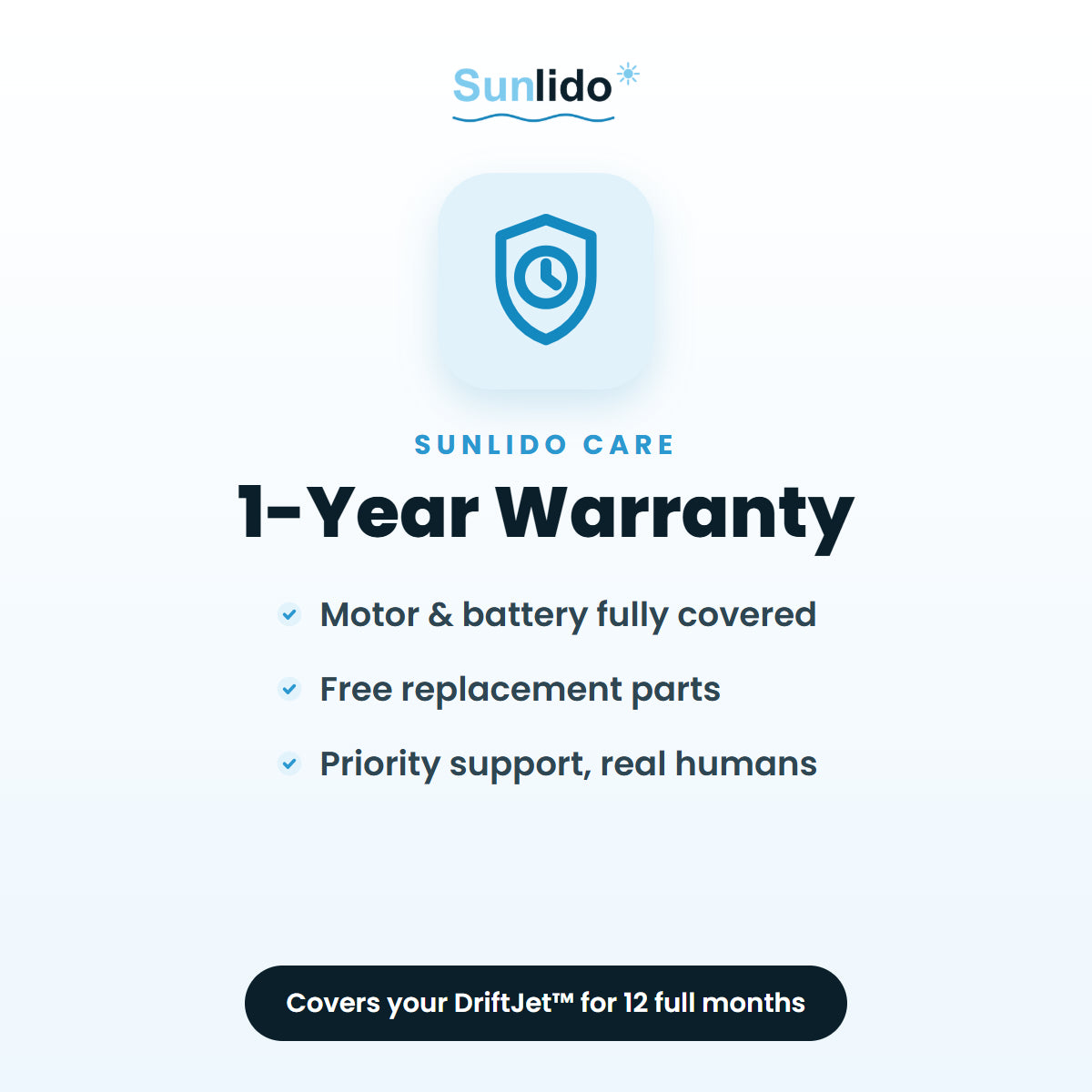 Sunlido Care 1-Year Warranty coverage