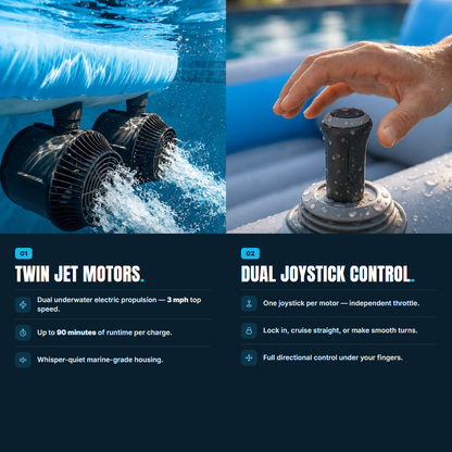 DriftJet twin jet motors and dual joystick control