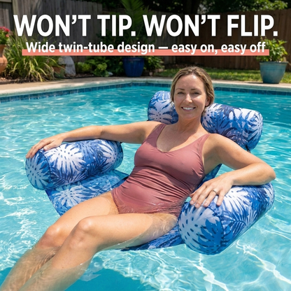 Won't tip, won't flip - wide twin-tube design