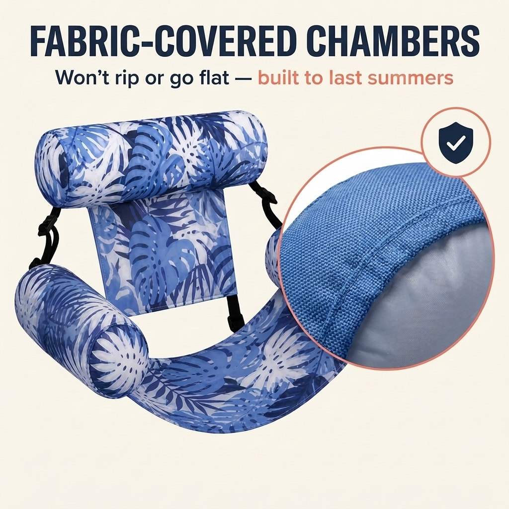 Fabric-covered air chambers, won't rip or go flat