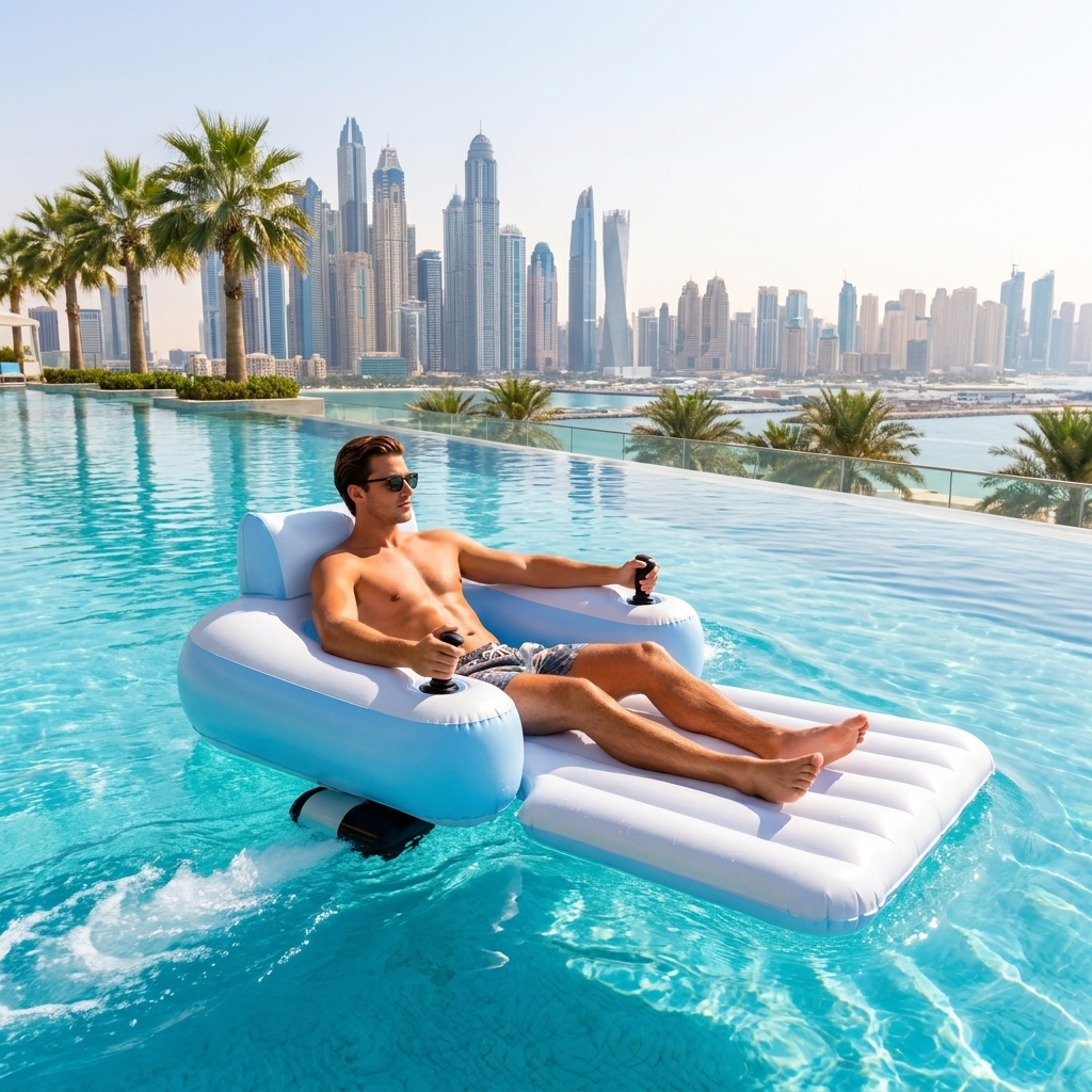 DriftJet cruising rooftop infinity pool