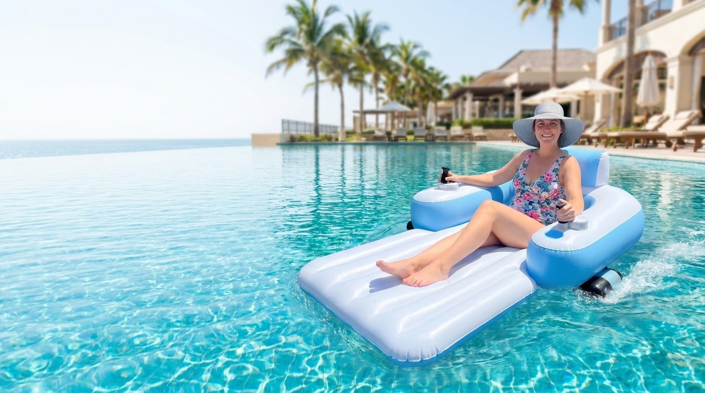 Sunlido homepage hero — DriftJet cruising resort pool