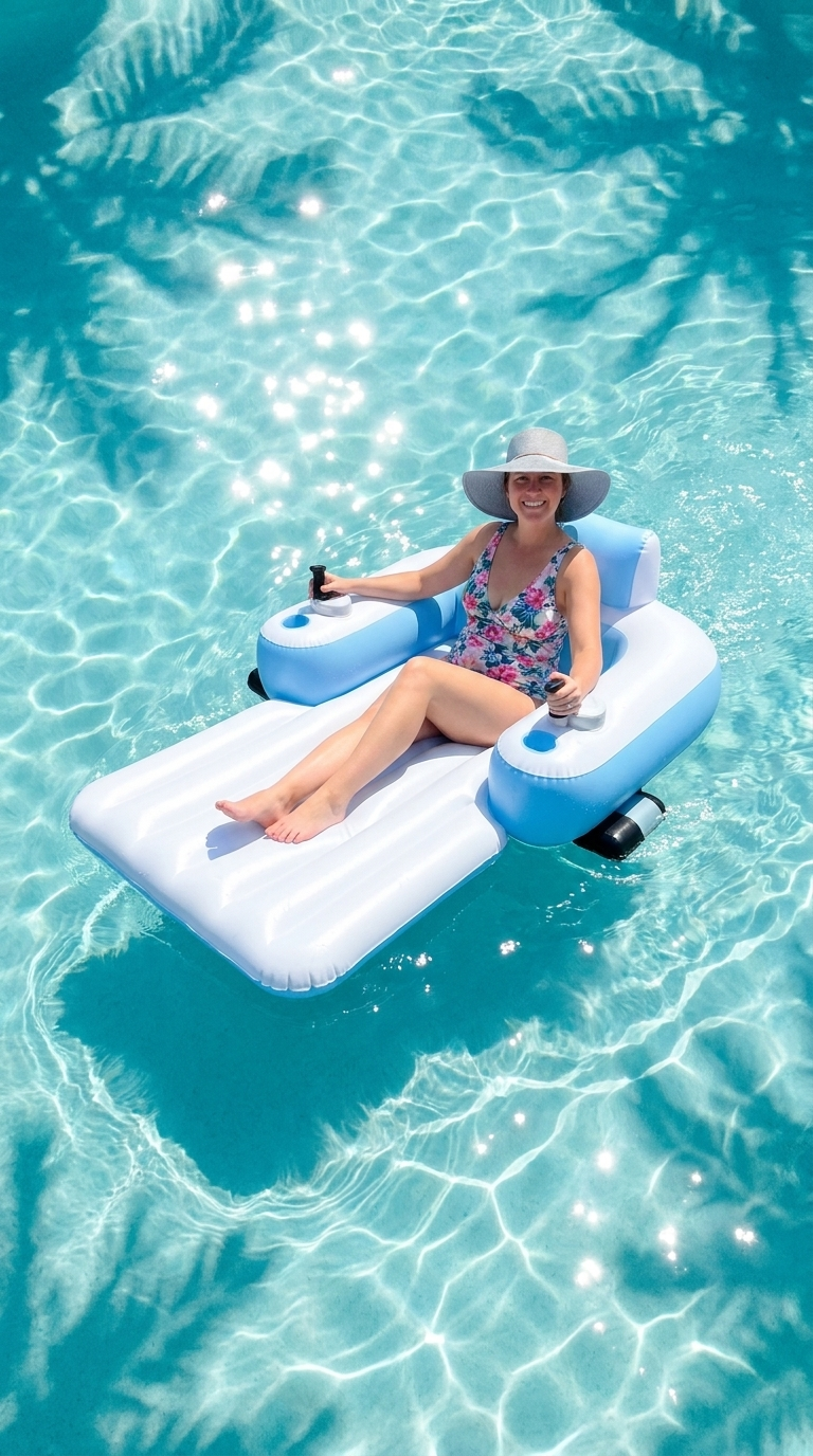 Sunlido mobile hero — DriftJet in pool